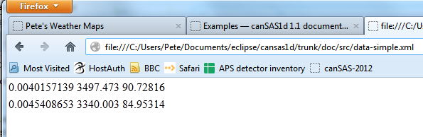 Simple XSLT view of *data-simple.xml*